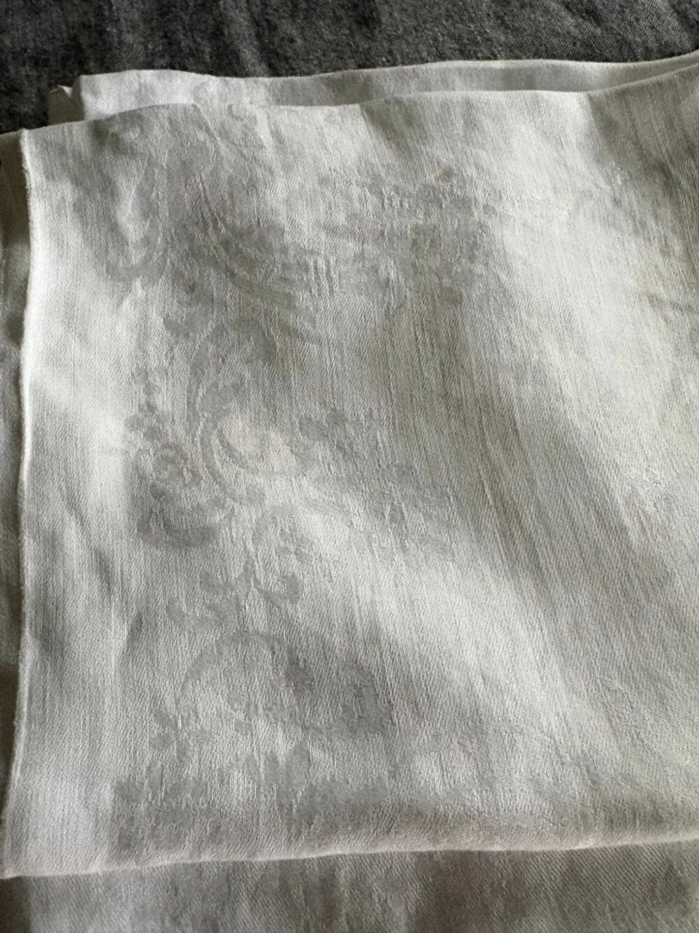 Antique Linen Damaslk Floral Pattern Napkins set of 10